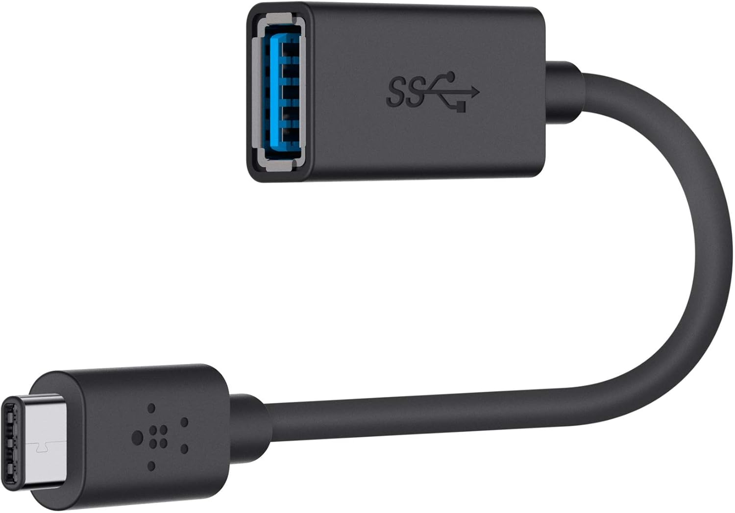 Belkin F2CU036btBLK USB 3.0 USB-C to USB A Adapter, Black
