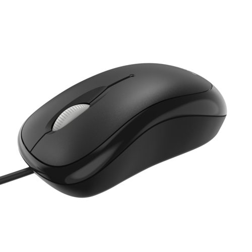 Incase Wired USB-A Basic Optical Mouse - Black - Designed by Microsoft