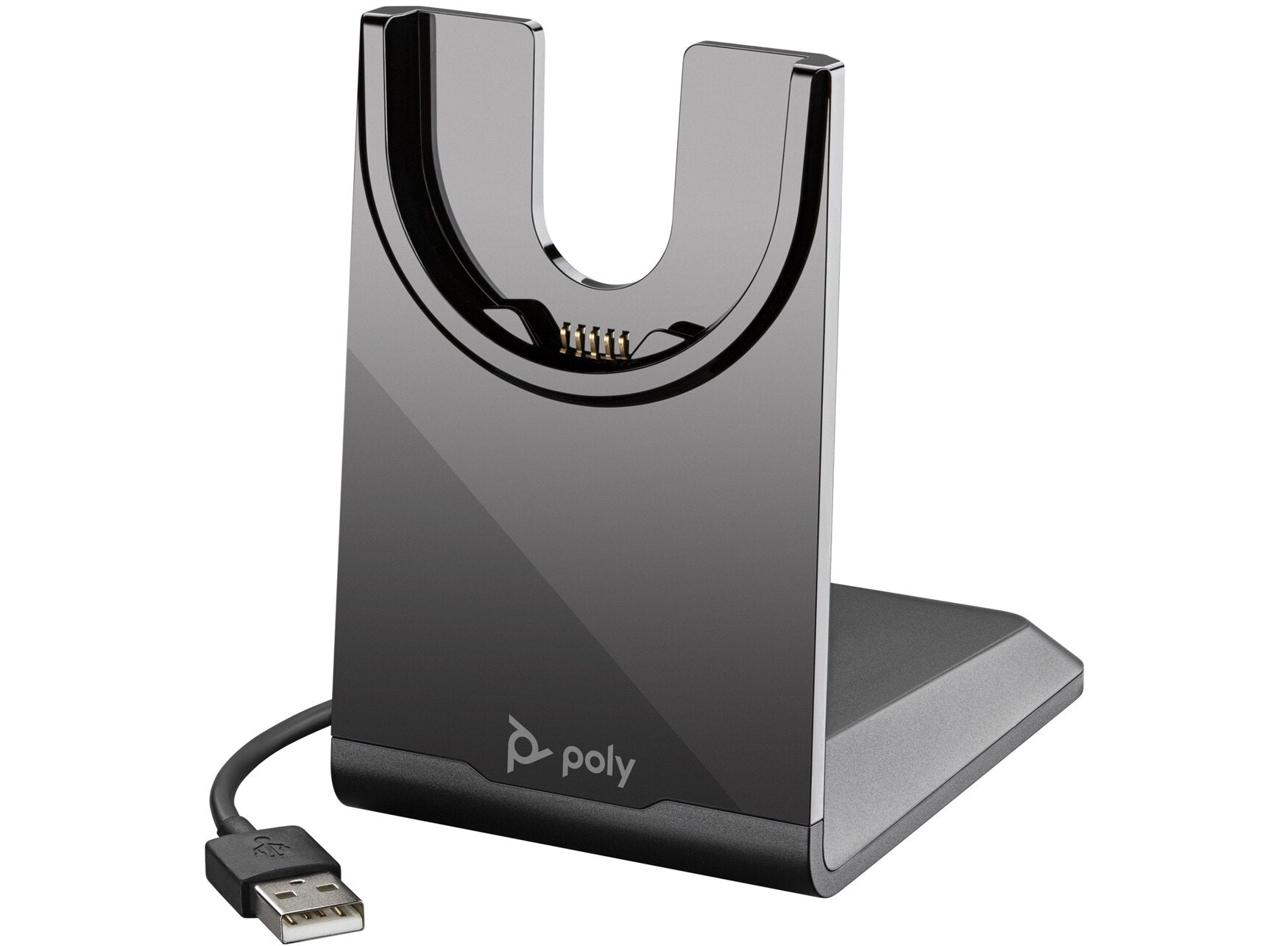 Plantronics Poly Voyager Focus 2 UC USB-a Headset with Stand in Black