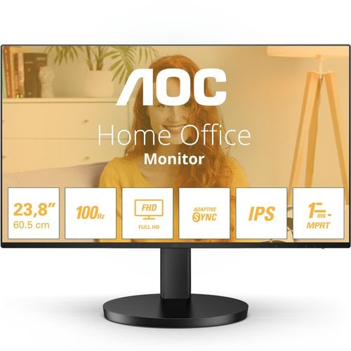 AOC 24B3HA3 23.8in IPS FHD 1ms 120Hz VGA HDMI VESA 100x100mm Flicker Free Low Blue Mode Ultra Slim 3 Side Frameless 2W Speakers