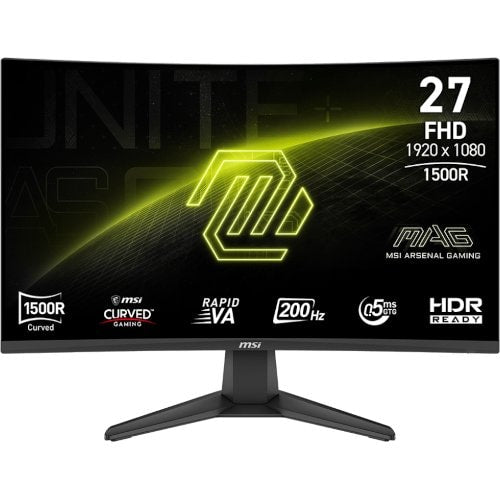 MSI 27″ FHD Curved Gaming Monitor – 1500R VA Panel, 200Hz Refresh Rate