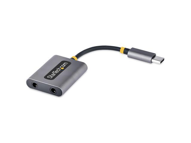 StarTech.com USB-C Headphone Splitter/Dongle with Mic