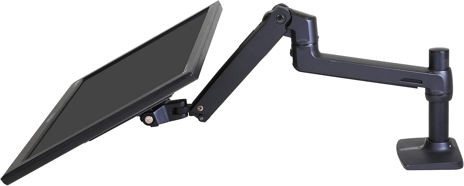 Ergotron – LX Single Monitor Arm, VESA Desk Mount – for Monitors Up to 34 Inches, 3.2 to 11.3 kg – Matte Black