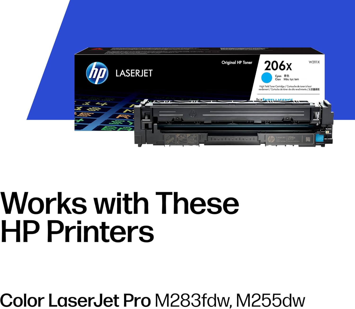 HP 206X High Yield Laserjet Toner Cartridge, Cyan
