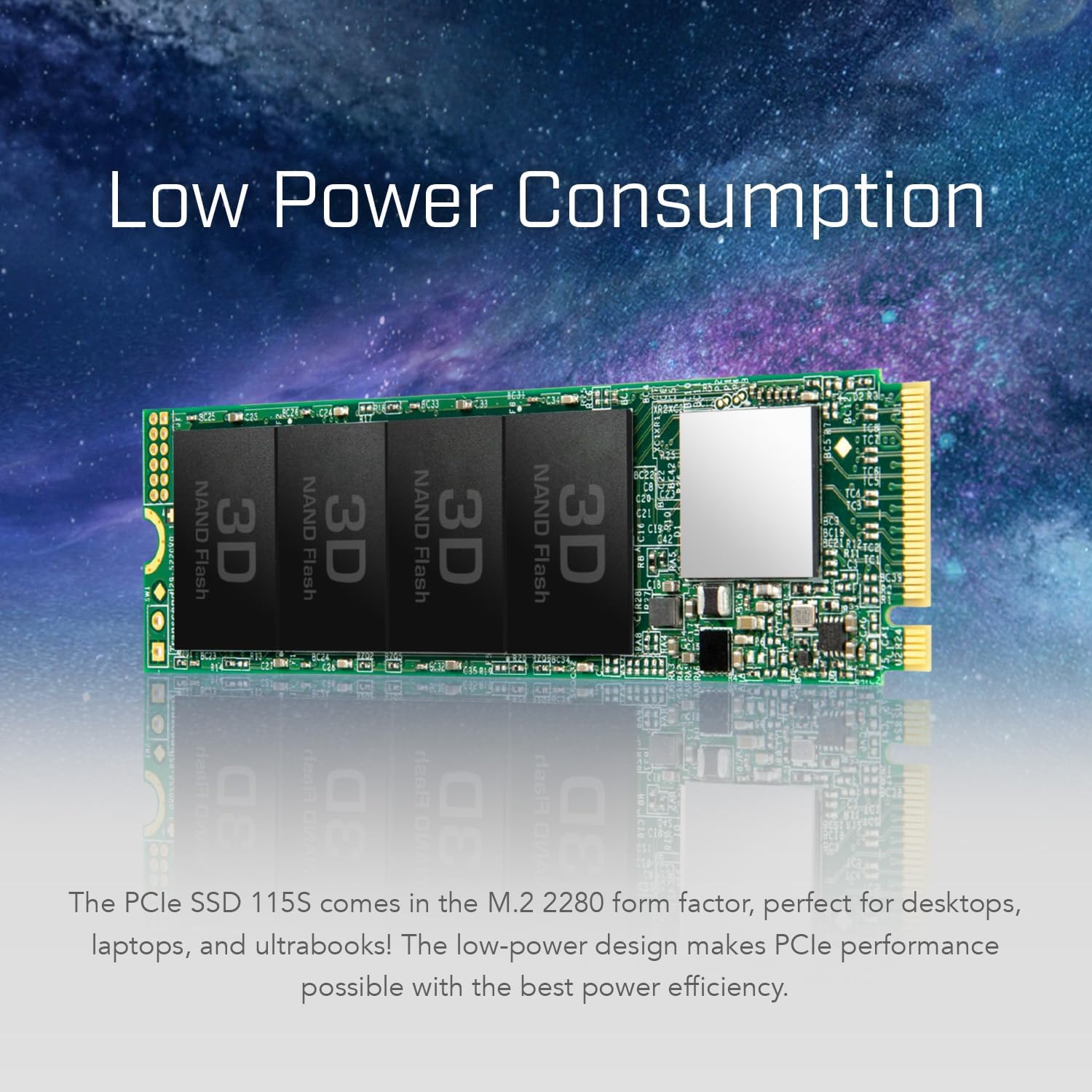 Transcend 250GB PCIe SSD 115S NVMe M.2 2280 PCIe Gen3 x4 SSD