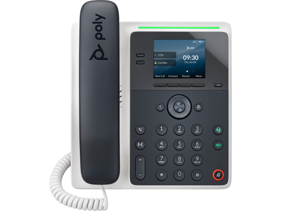 POE-Enabled Edge E100 IP Desk Phone, Black