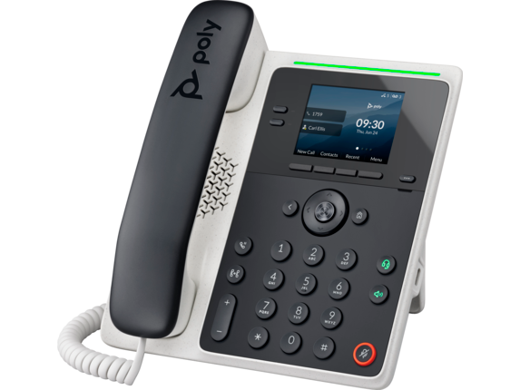 POE-Enabled Edge E100 IP Desk Phone, Black