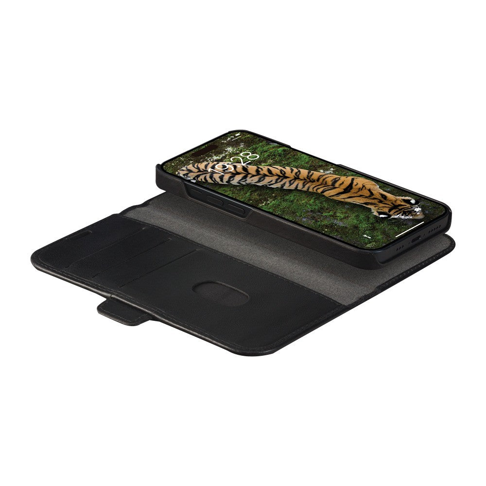 Lynge Leather Protective Case For iPhone 15 Black