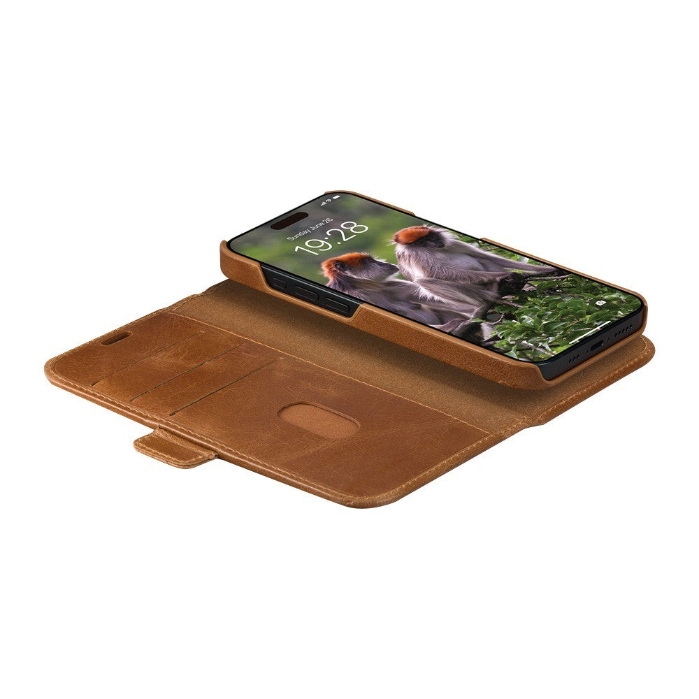 Lynge Leather Case for iPhone 15 Tan Brown