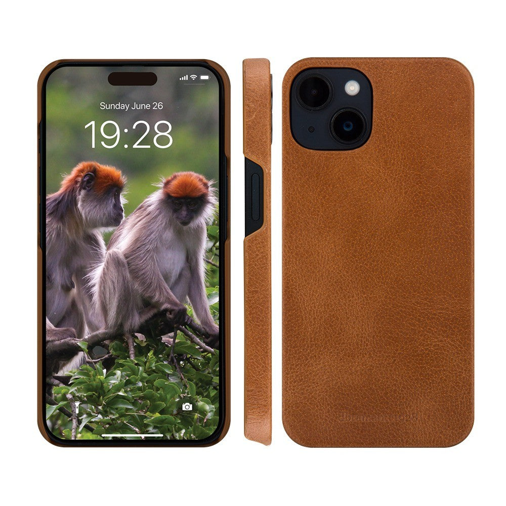 Lynge Leather Case for iPhone 15 Tan Brown