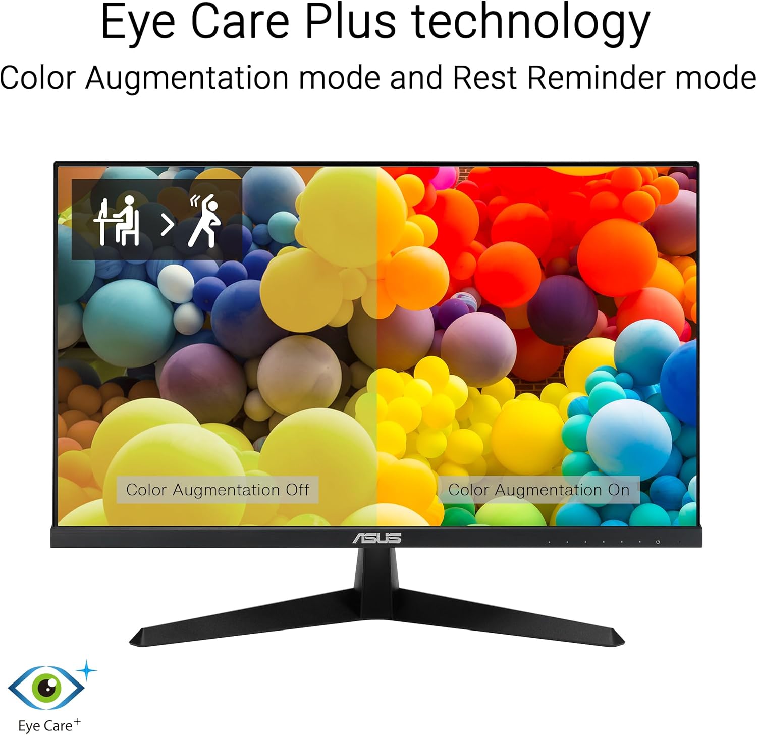 ASUS VY249HGR Eye Care Gaming Monitor – 24-Inch (23.8-Inch viewable), IPS, Full HD, Frameless, 120Hz, Adaptive-Sync, 1ms MPRT, HDMI, Low Blue Light, Flicker Free, Wall Mountable