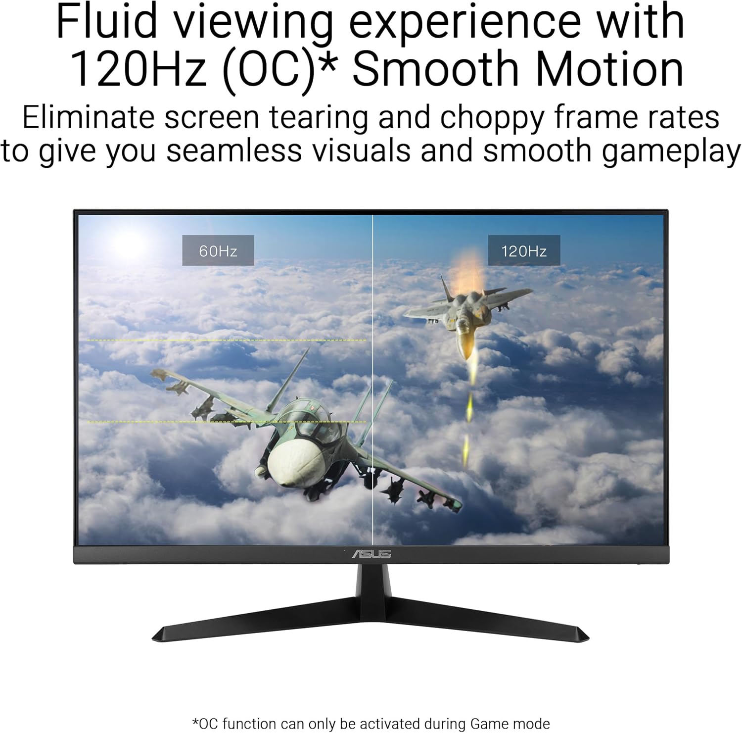 ASUS VY249HGR Eye Care Gaming Monitor – 24-Inch (23.8-Inch viewable), IPS, Full HD, Frameless, 120Hz, Adaptive-Sync, 1ms MPRT, HDMI, Low Blue Light, Flicker Free, Wall Mountable