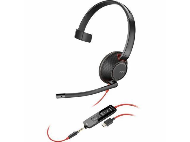 HP Poly Blackwire 5210 USB-C Wired Monaural Headset, Black