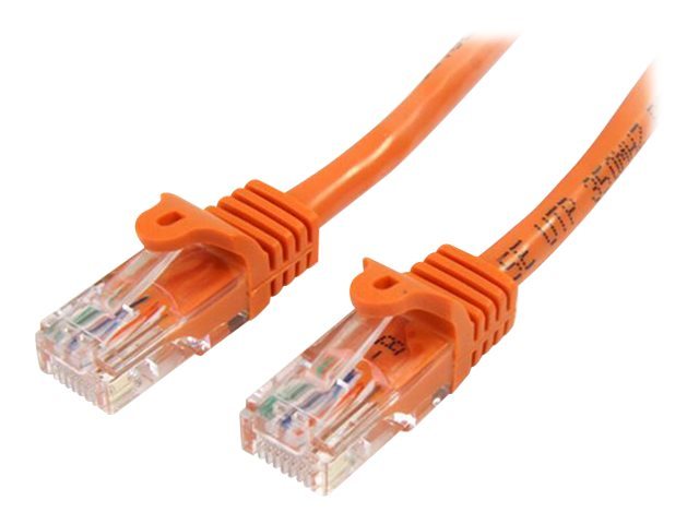 10m Orange Snagless Cat5e Patch Cable