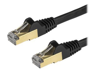 0.5m Black Cat6a Ethernet Cable - STP