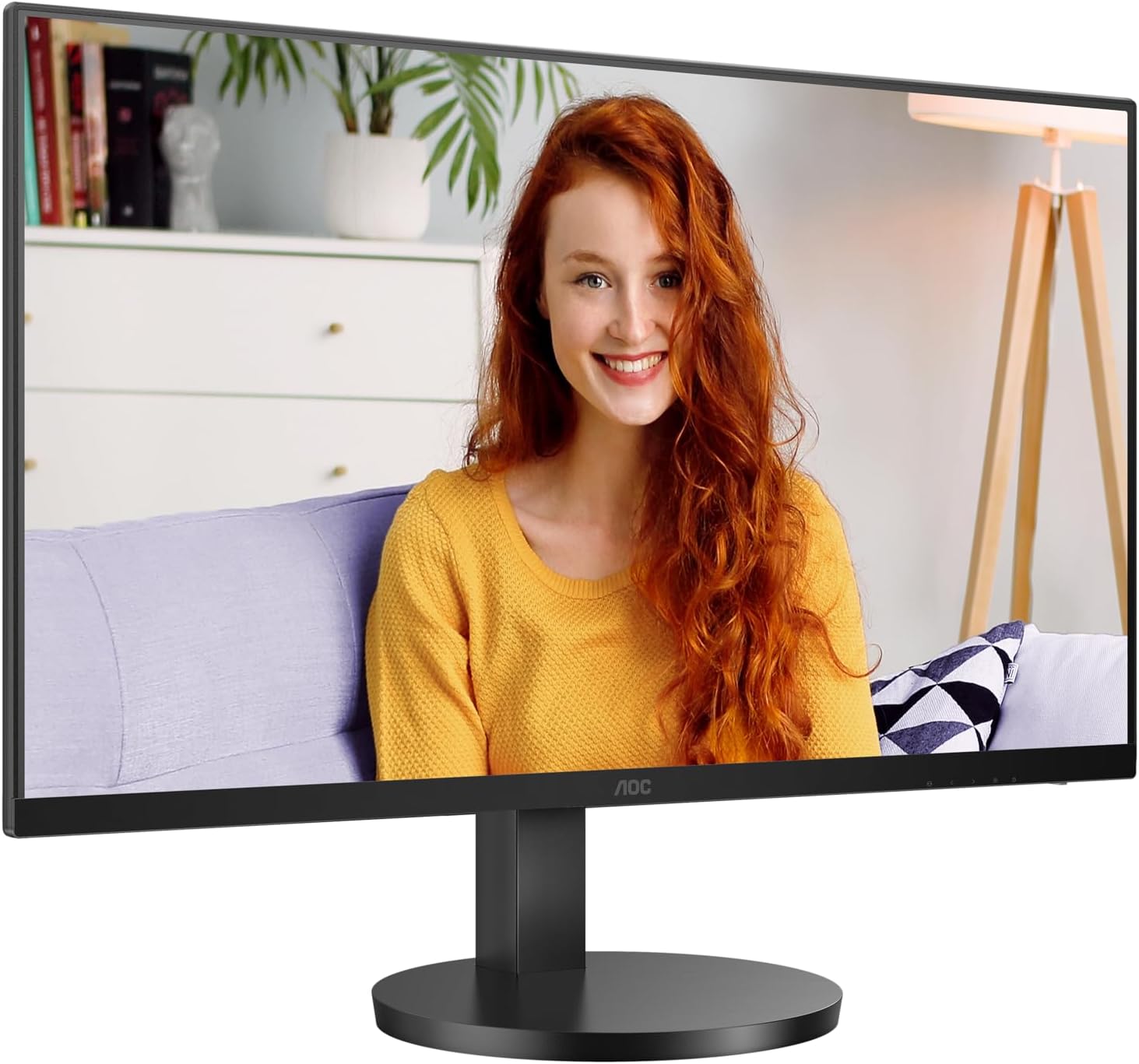AOC U27B3AF - 27 Inch UHD 4K, 60Hz, IPS, 4ms, HDR10, Height Adjust Stand, 3 Side Frameless, Speakers, LowBlue Light, FlickerFree (3840 x 2160,350 cd/m2, HDMI 2.0 / DP 1.4)