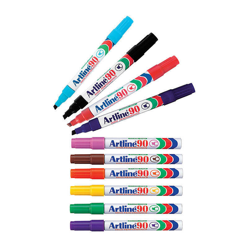 Artline 90 Permanent Marker 5mm Chisel Ast Bx12 (109041)