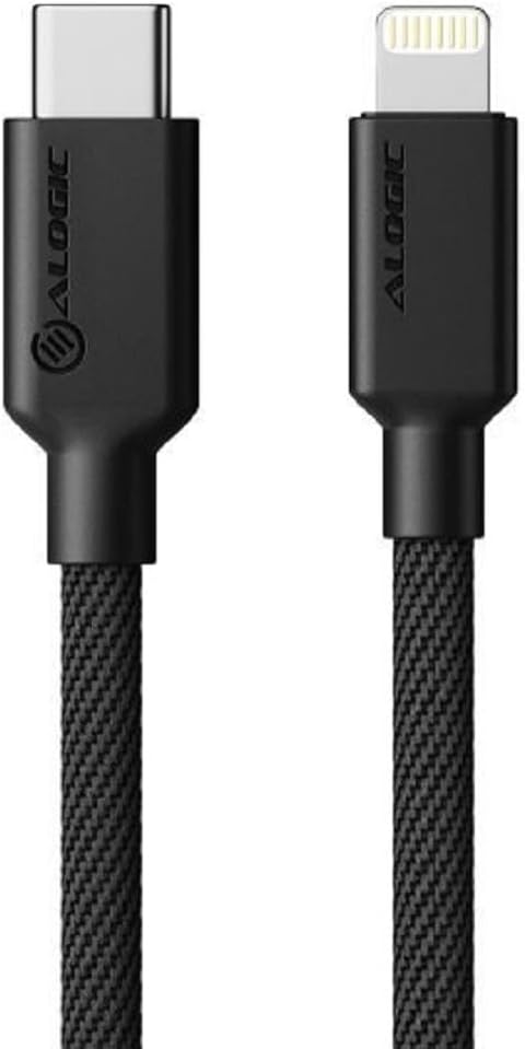 Alogic Elements PRO USB-C to Lightning Cable, 1 Meter Length, Black