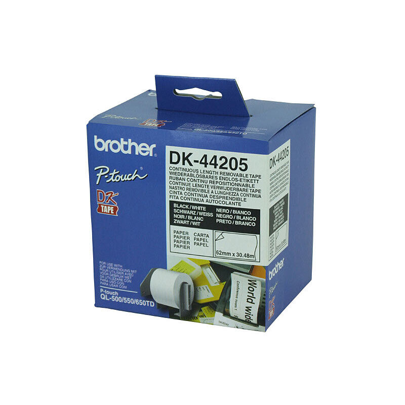 Brother DK44205 White Continuous Paper Label Roll