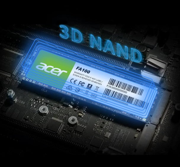 Acer FA100-512GB SSD M.2 NVMe PCIe Gen 3*4 Read speed 3300MB/s Write Speed 2200MB/s BL.9BWWA.119 - 5 Year Warranty