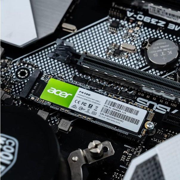 Acer FA100-512GB SSD M.2 NVMe PCIe Gen 3*4 Read speed 3300MB/s Write Speed 2200MB/s BL.9BWWA.119 - 5 Year Warranty