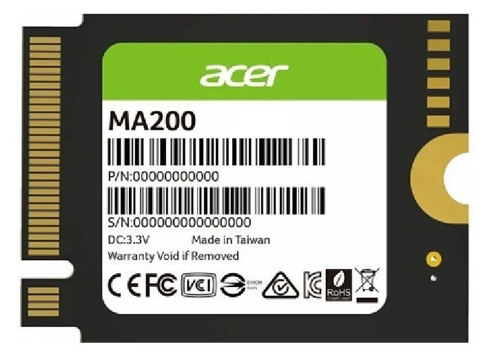 Acer MA200-1TB SSD M.2 NVMe PCIe Gen 4*4 Read speed 5200MB/s Write Speed 4700MB/s BL.9BWWA.154 - 5 Year Warranty
