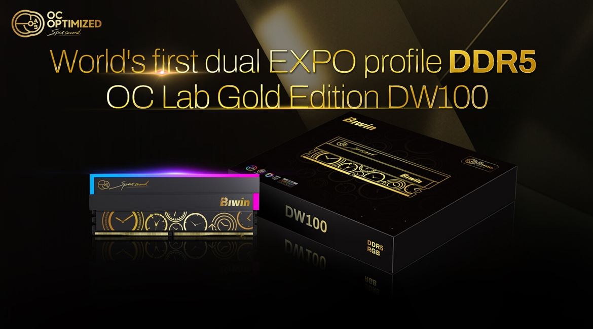 BIWIN DDR5 Memory DW100 OC LAB 6000mhz 192GB (48GB*4)  CL28 Black OCBXL59260DW1-Q28FB