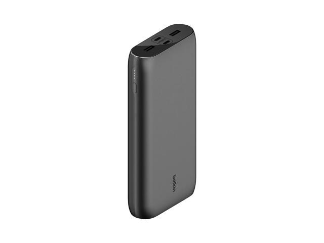 Belkin 32W 4-port USB Power Bank - 26K MAh - 2xUSB-a (12W), 2xUSB-C (20W) - Portable Charger - W/ USB-C to USB-C Cable - Black