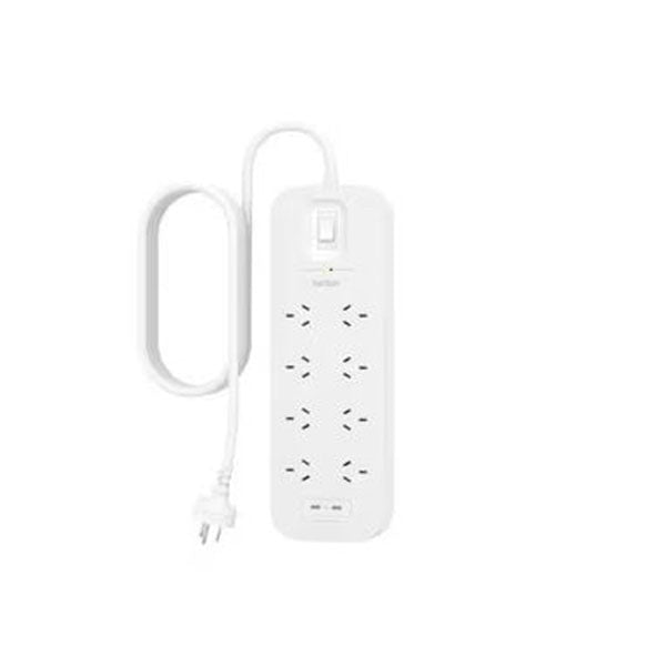Belkin 8 Outlet Surge Protector with Dual USB C 30W PPS 2M Cord