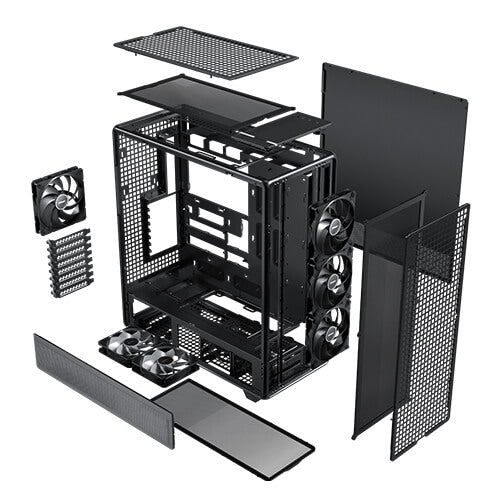 Antec 900 Full Tower Case, AI Workstation & Gaming Chassis, Supports E-ATX/Threadripper & Back-Connect MB, 6 PWM Fans Included, Type-C 10Gbps, 420mm