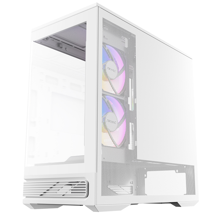 Antec C2M ARGB - White, Micro-ATX/ITX, steel/glass, 5 slots, 415mm GPU, 165mm CPU, 240mm ARGB fan, USB-C 10Gbps - C2M ARGB White