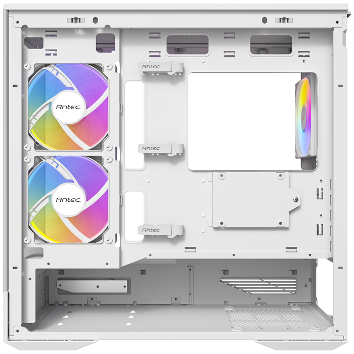 Antec C2M ARGB - White, Micro-ATX/ITX, steel/glass, 5 slots, 415mm GPU, 165mm CPU, 240mm ARGB fan, USB-C 10Gbps - C2M ARGB White
