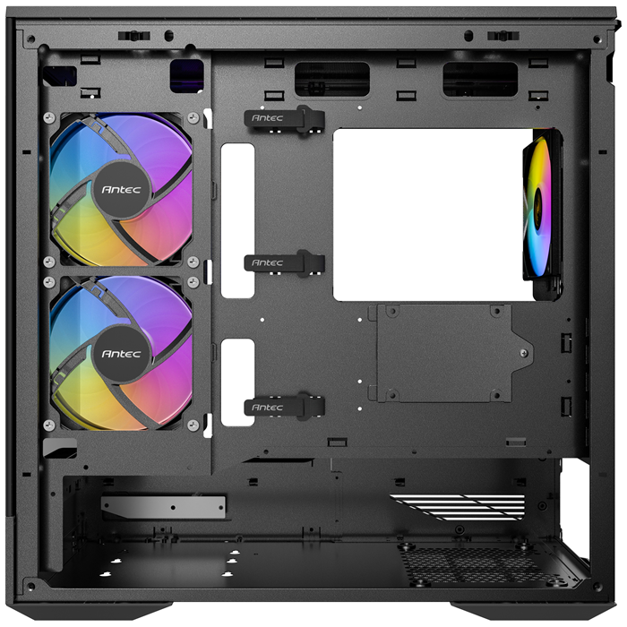 Antec C2M ARGB - Black, Micro-ATX/ITX, steel/glass, 5 slots, 415mm GPU, 165mm CPU, 240mm ARGB fan, USB-C 10Gbps