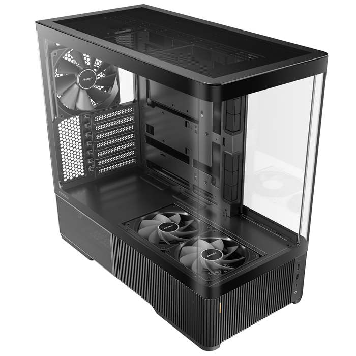 Antec C6 Curve AIR - Black, ATX/mATX/ITX, steel/glass, 7 slots, 450mm GPU, 180mm CPU, 3 PWM fans, USB-C 10Gbps
