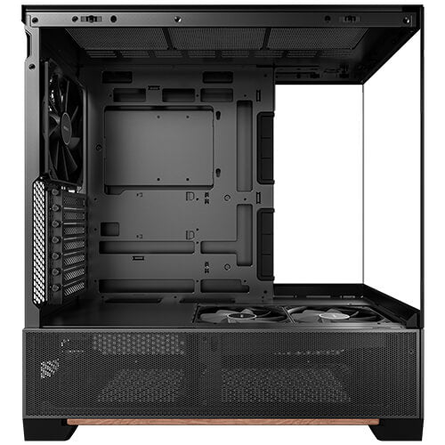 Antec C6 WOOD - Black, Mid Tower, ATX/Micro-ATX/ITX, Tempered Glass, USB-C 10Gbps, 3 PWM Fans, 360mm Radiator, 450mm GPU, 2Yr Wty