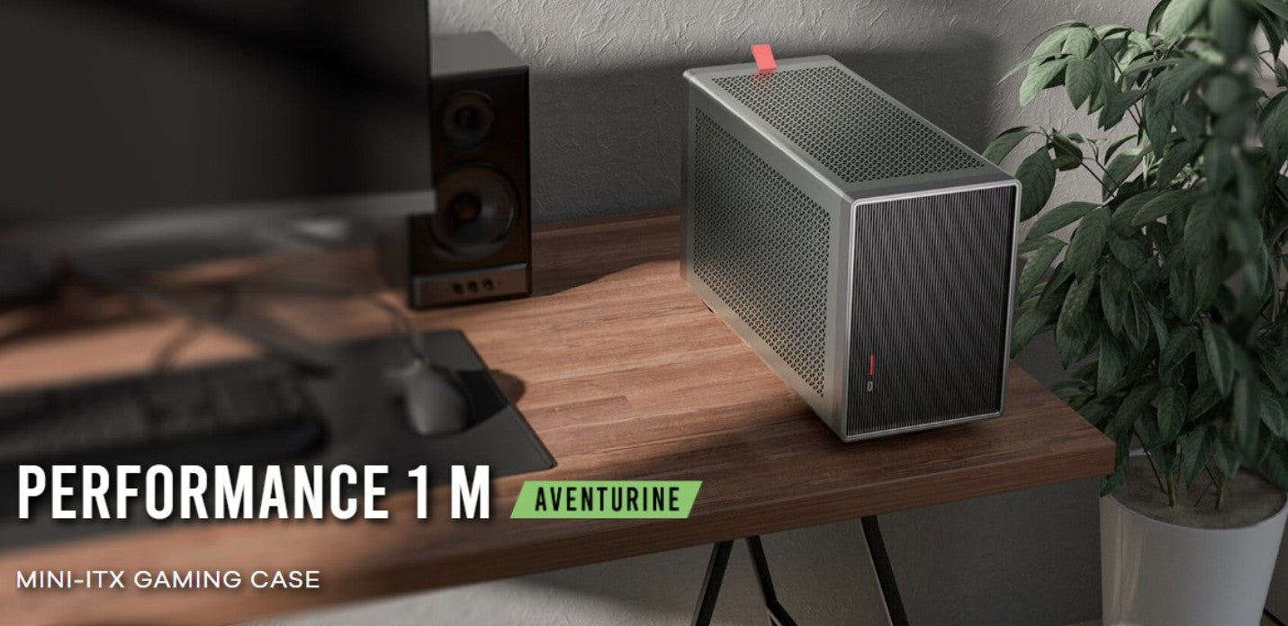 Antec Performance 1 M Aventurine Green. Mini-ITX  USB 3.1 Type-C, PCI-E Riser Cable included Compact Performance Case