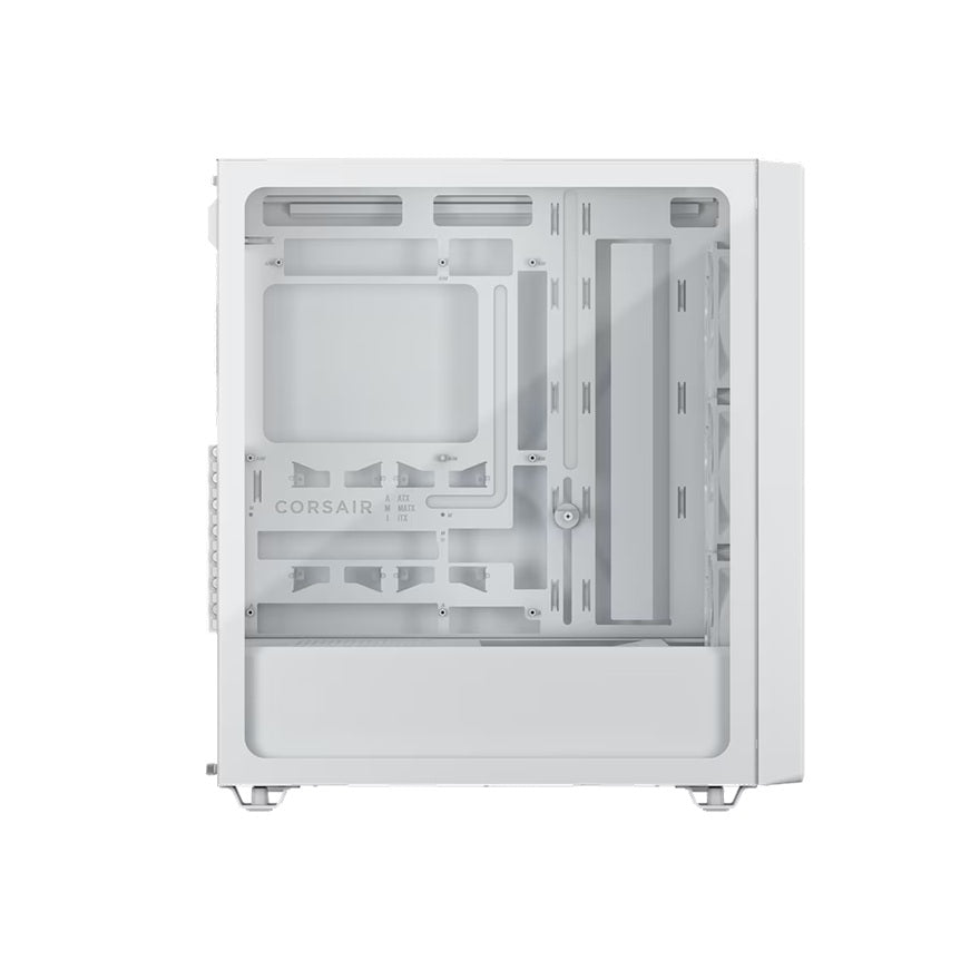 Corsair 3200D RS Mid-Tower PC Case - White, ATX mATX ITX, TG panel, 400mm GPU, 165mm CPU, 360mm rad, USB-C, 7 slots, 2x2.5 1x3.5, 2yr wty, steel TG