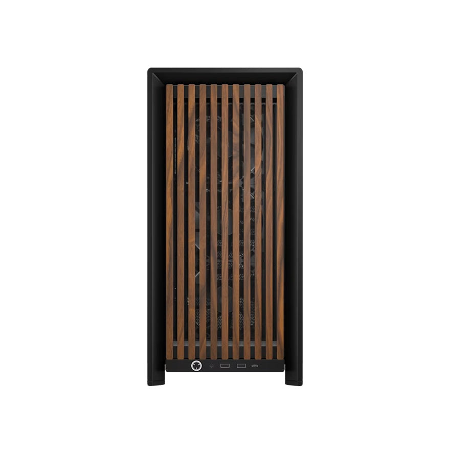 Corsair FRAME 4000D WOOD RS Modular Mid-Tower PC Case - White/Walnut, E-ATX ATX mATX ITX, TG wood, 430mm GPU, 170mm CPU, 360mm rad, USB-C, vert GPU