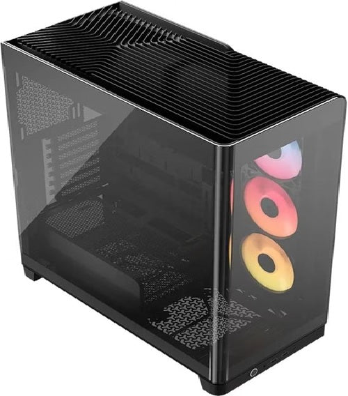 Corsair FRAME 4500X LX-R RGB LINK Panoramic Glass Mid-Tower PC Case Black: up to 460mm GPU, 360mm radiators, rich I/O, and versatile fan/rad mounts