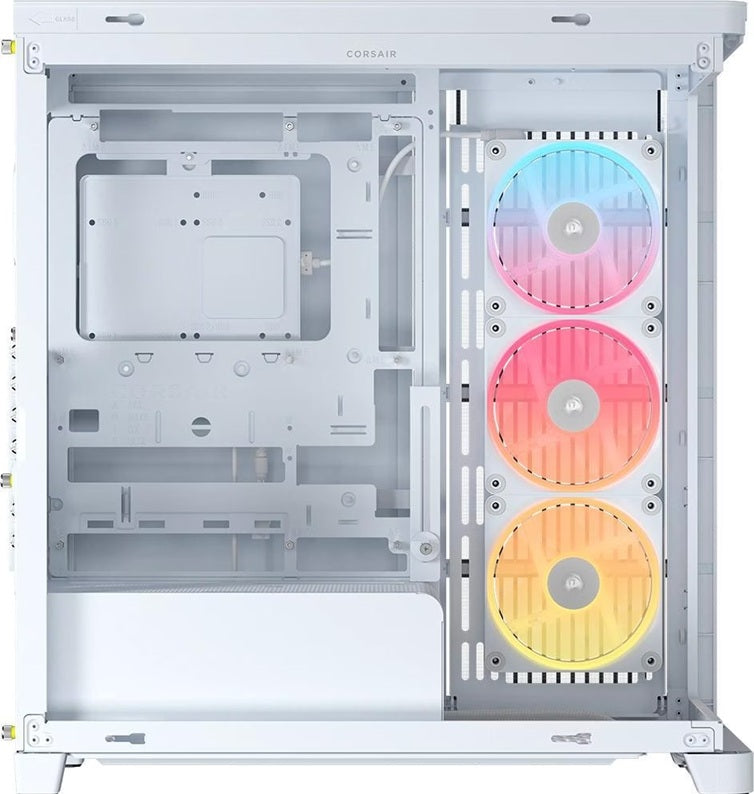 Corsair FRAME 4500X LX-R RGB LINK Panoramic Glass Mid-Tower PC Case White: up to 460mm GPU, 360mm radiators, rich I/O, and versatile fan/rad mounts