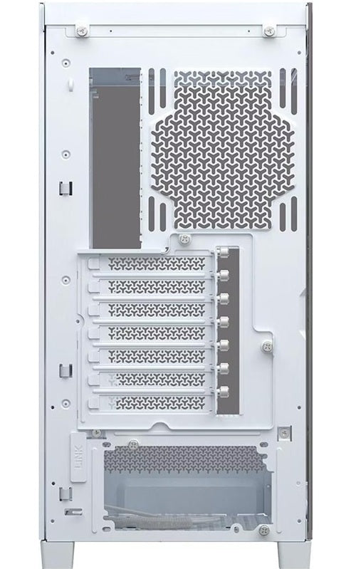 Corsair FRAME 4500X LX-R RGB LINK Panoramic Glass Mid-Tower PC Case White: up to 460mm GPU, 360mm radiators, rich I/O, and versatile fan/rad mounts