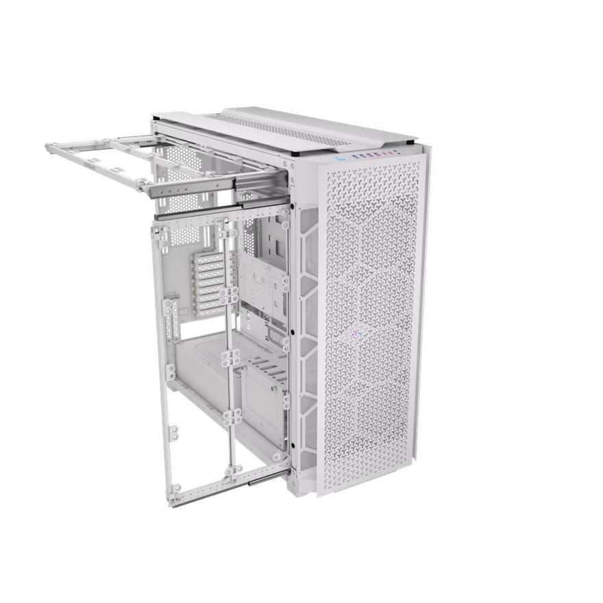 Corsair Corsiar 9000D RGB AIRFLOW Super Full-Tower PC Case - WHITE, RGB, Tempered Glass, 580mm GPU, 180mm CPU, up to 480mm radiator, ATX, USB-C, 2yr wty