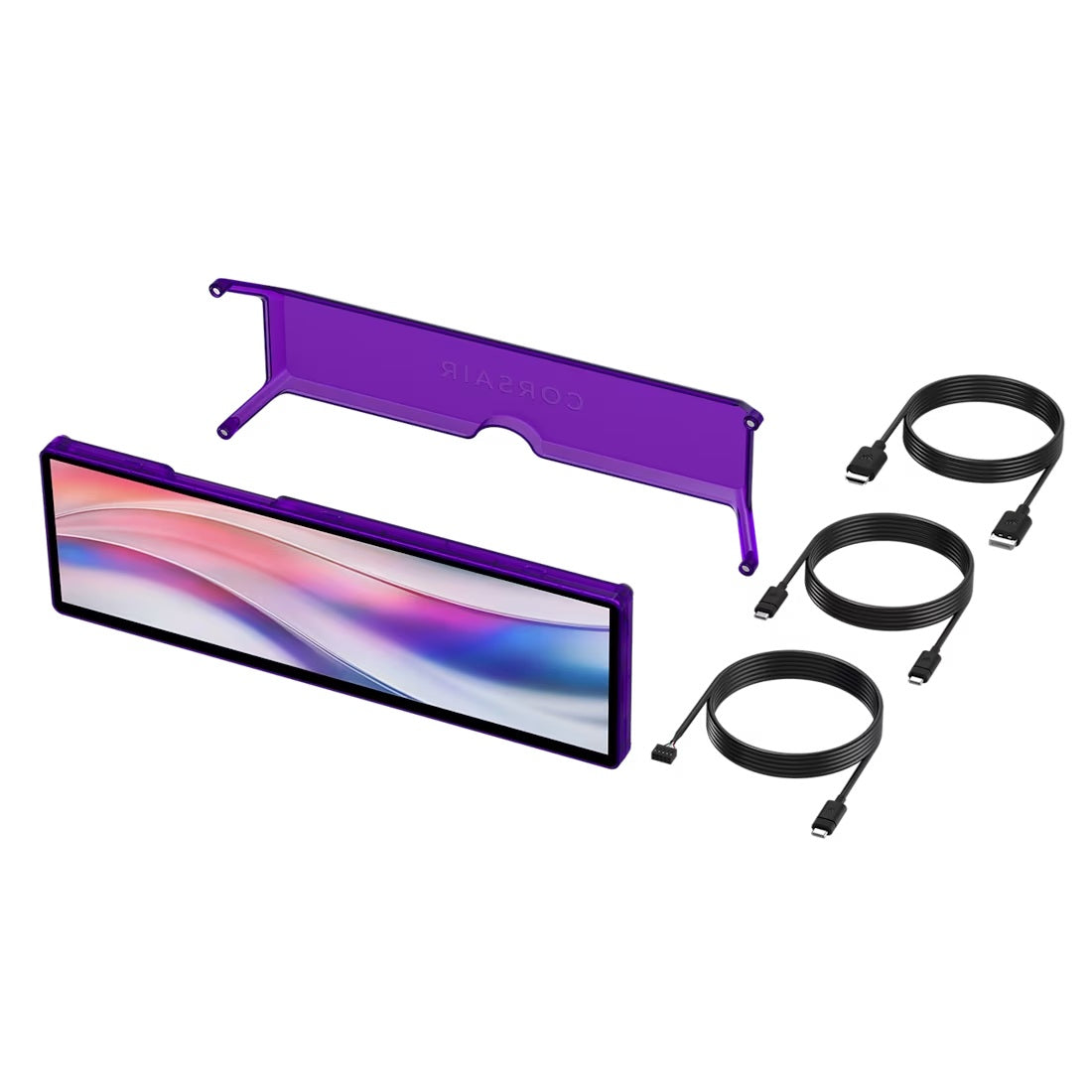 Corsair XENEON EDGE 14.5' LCD Touchscreen - Atomic Purple, 2560x720@60Hz, HDMI/USB-C, 5-p touch, magnetic mount, detachable stand, vertical/horizontal