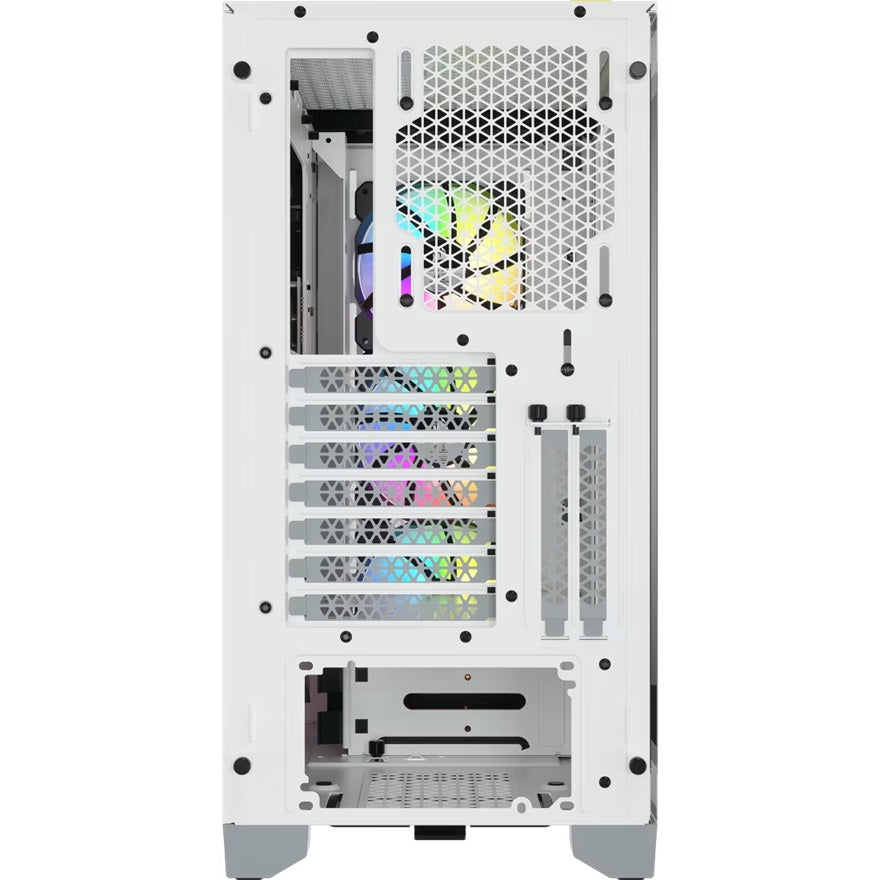 Corsair iCUE 4000X RGB Tempered Glass Mid-Tower ATX Case - White, ATX/E-ATX, 360mm GPU, 170mm CPU, 2yr wty