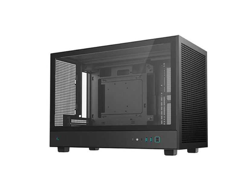 DeepCool CH260 Micro-ATX PC Case – Compact Portable Design, Mesh & Tempered Glass Panels, High Airflow, Supports 360mm Liquid Cooling