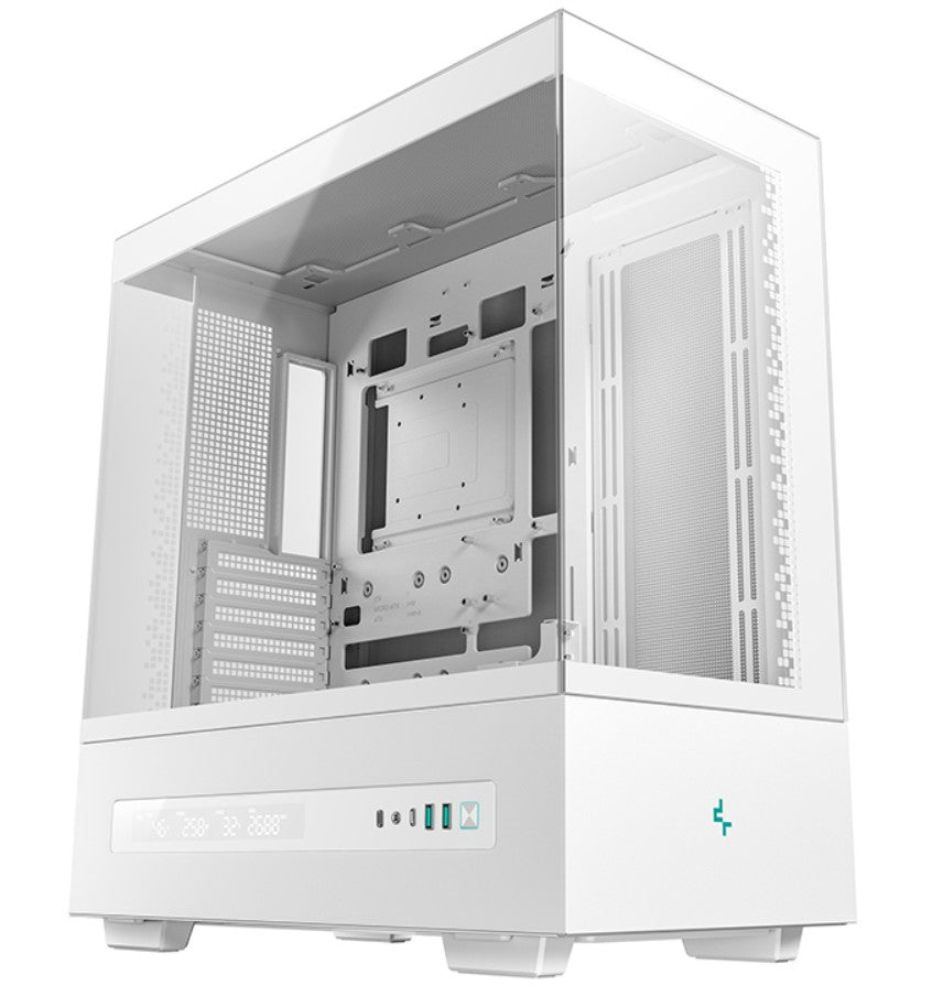 DeepCool CH690 Digital WH Mid-Tower ATX PC Case – Panoramic Design, Supports Rear Connector Motherboards, Up to 420mm Radiator, USB 3.0 ×2, Audio/Mic