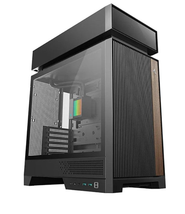 DeepCool CL6600 Innovative Compartmentalised ATX Case, Pre-installed 360mm Liquid Cooler, Up To 388mm GPUs, BTF, 7 Expansion Slots