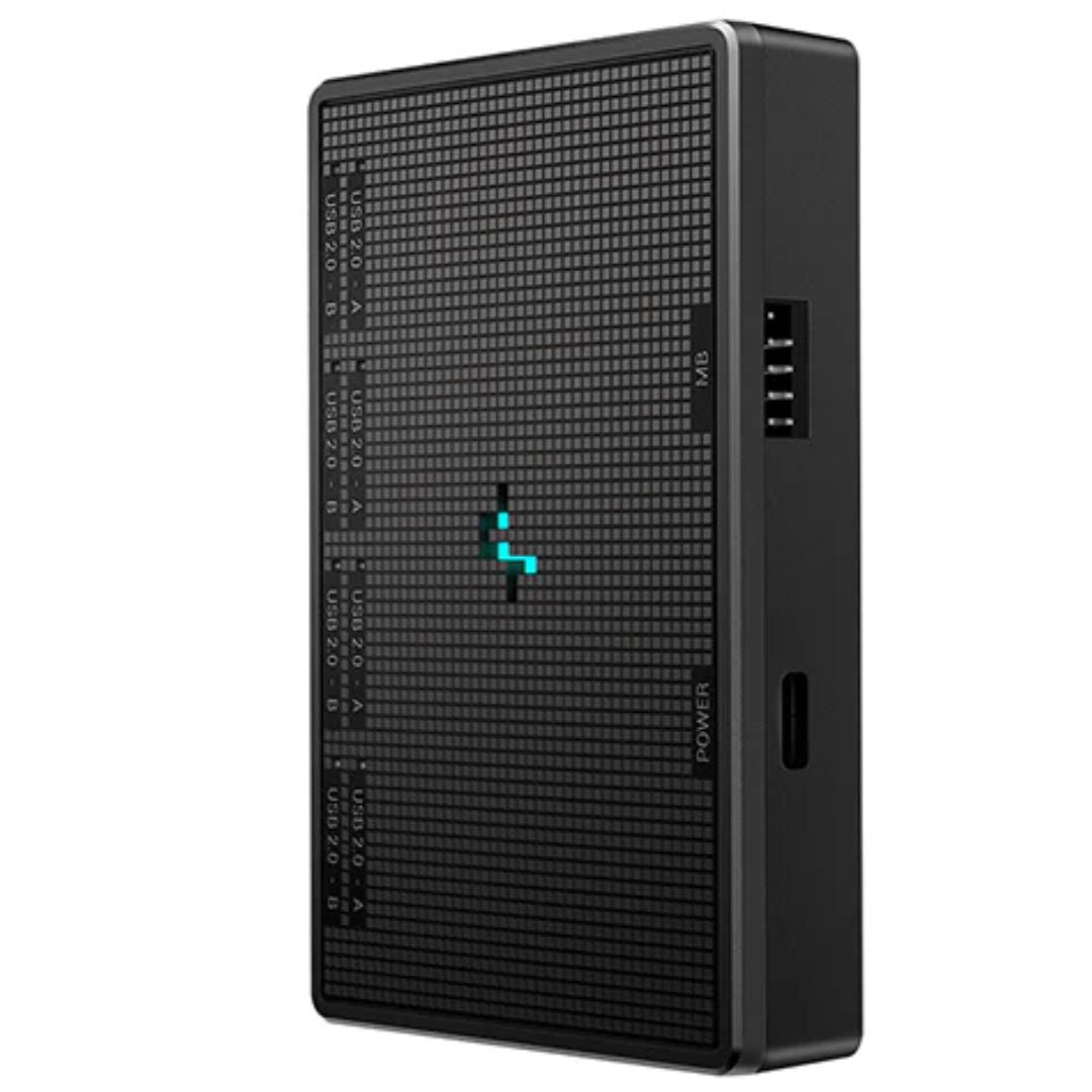 DeepCool UH-04 Internal USB 2.0 Hub – 1× USB 2.0 9-Pin, 1× USB Type-C, 4× USB 2.0 9-Pin, Magnetic & Screw Mounting