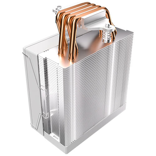 Antec F400 ARGB - White, 120mm ARGB PWM Fan, 4 Copper Heat Pipes, 205W TDP, 600–1700RPM, 63CFM Airflow, Intel LGA1851/1700, AMD AM5 - F400 ARGB W