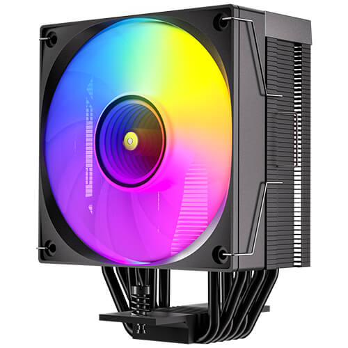 Antec F600 ARGB - Black, CPU Air Cooler, 6 Copper Heat Pipes, 120mm ARGB PWM Fan, 220W TDP, Intel LGA1851/1700, AMD AM5/AM4, 1-Yr Wty
